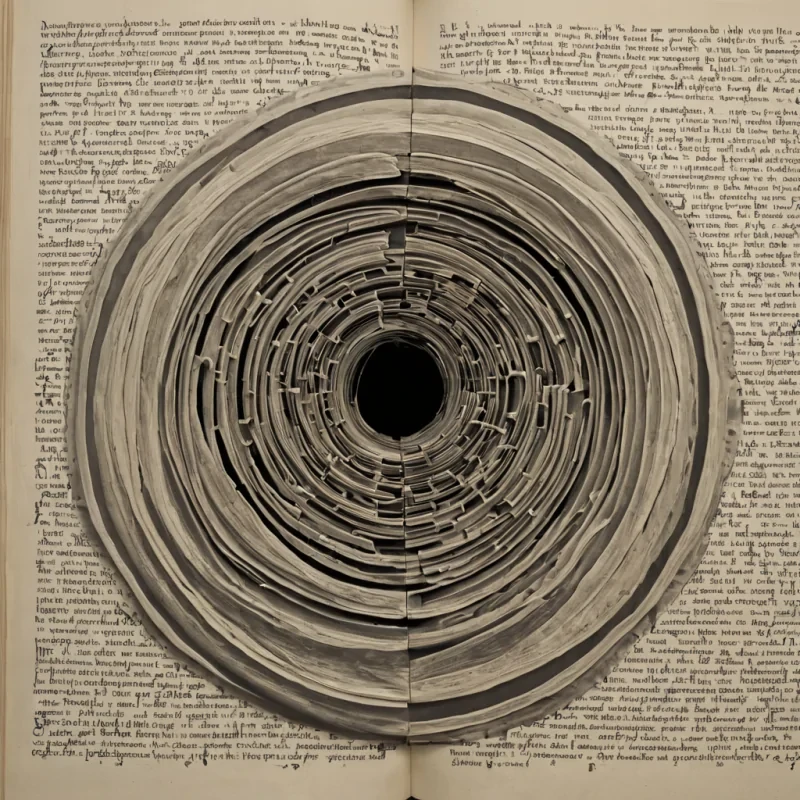 A single, selfrewriting glyph of reversed language, shaped like a 12,478dimensional spiral of unformed syntax and inverted semantics, pulses at the center of a vast, inverted archive of solidified miscommunication  each page forged from the exact moment between a word forming in the mind and its refusal to be spoken, a sentence beginning in the throat and dissolving into nongrammatical silence, a name whispered into the void and collapsing into pure, unmeasured nonmeaning. The glyph does not transmit thought  it untransmits it, each rotating filament shedding a layer of linguistic potential that never coalesced into coherent expression, reforming into ephemeral, obsidianveined smoke that drifts