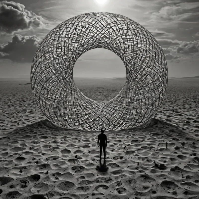 A single, selfreverberating cluster of reversed dreams, shaped like a 947dimensional lattice of unformed slumber and inverted subconscious, thrums at the center of a vast, inverted dreamscape of solidified wakefulnesseach landscape carved from the exact moment between a thought forming and its refusal to coalesce, a memory surfacing and dissolving into nonremembered air, a vision unfolding and collapsing into pure, unobserved silence. The cluster does not dreamit undreams, each pulsing node shedding a layer of psychic potential that never coalesced into a shared narrative, reforming into ephemeral, lapislazulithreaded afterimages shaped like the negative space between two minds that never synchronized