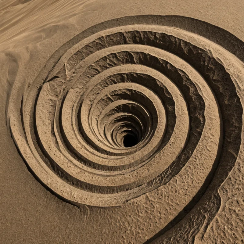 A single, selferoding fractal of solidified wind, shaped like a 11dimensional helix of inverted breath and unformed resonance, drifts through the center of a vast, inverted desert of petrified soundeach dune carved from the frozen echoes of a civilization that measured existence not by motion, but by the duration of synchronized, silent breaths held just before the first whisper was ever allowed to ripple through a world where air was never spoken into. The fractal does not disintegrateit unwhispers, each spiral shedding a layer of acoustic potential that never coalesced into a shared tone, reforming into ephemeral, amethystveined afterimages shaped like the negative space between two lips that