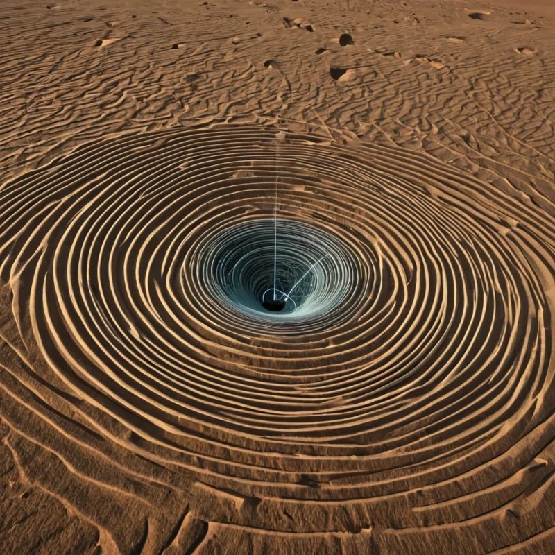 A single, selfoscillating filament of solidified silence, shaped like a 12dimensional Mbius strip of inverted resonance and unformed vibration, drifts through the center of a vast, inverted soundwave desert composed of the petrified frequencies of a civilization that measured connection through the duration of synchronized, silent hums held just before the first note was ever allowed to resonate. The filament does not vibrateit unresonates, each loop shedding a layer of harmonic potential that never coalesced into a shared tone, reforming into ephemeral, opalthreaded afterimages shaped like the negative space between two vocal cords that never vibrated in the same moment of mutual harmony. The desert is not acoust