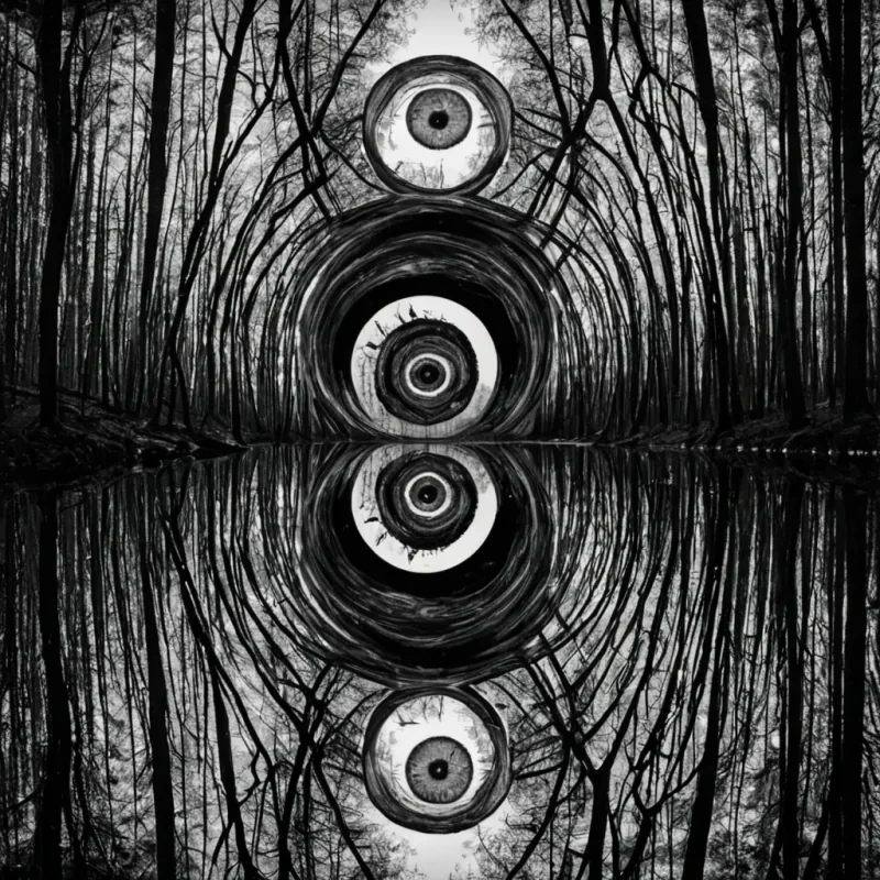 A single, selferoding glyph of solidified silence, shaped like a 7dimensional spiral of inverted memory and unformed regret, pulses at the center of a vast, inverted mirror forest composed of the petrified reflections of a civilization that measured identity not by faces, but by the duration of synchronized, silent gazes held just before the first mirror was ever allowed to crack. The glyph does not fadeit unremembers, each rotation shedding a layer of personal potential that never coalesced into a shared selfimage, reforming into ephemeral, sapphirethreaded afterimages shaped like the negative space between two eyes that never reflected the same tear in the same moment of mutual dissolution. The forest is not made of treesit is