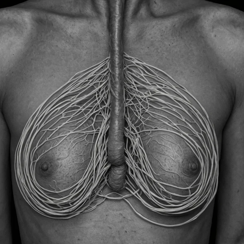 A single, selfilluminating tangle of reversed breath, shaped like a 7,300dimensional knot of unformed air and inverted respiration, drifts at the center of a vast, inverted lung of solidified stillness. Each strand is spun from the exact moment between a sigh escaping the lips and its refusal to disperse, a gasp forming in the throat and dissolving into nonexhalation, a breath held in anticipation and collapsing into pure, unmeasured nonpulse. The knot does not contain airit uncontains it, each fraying filament shedding a layer of pulmonary potential that never coalesced into rhythm, oxygen, or the weight of being alive. As it rotates in the lungs