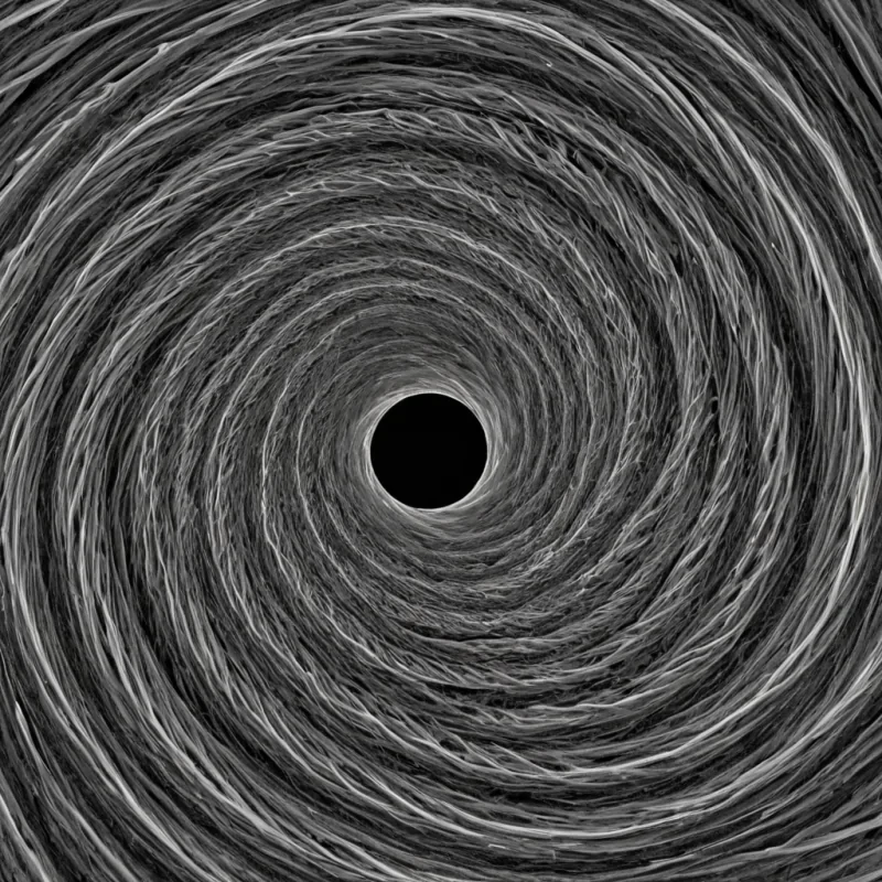 A single, selfreversing filament of solidified quantum uncertainty, shaped like a Mbius loop of collapsed probability waves, drifts at the center of a vast, inverted datascape woven from the compressed, unobserved states of a civilization that communicated through the duration of synchronized, silent observation of nonexistent events. The filament does not collapseit unmeasures, each twist dissolving a layer of potential that never coalesced into a single outcome, reforming into ephemeral, prismatic afterimages shaped like the negative space between two eyes that never focused on the same impossible moment in the same moment of mutual nonseeing. The datascape is not digitalit is a layered expanse of petrified possibility, each