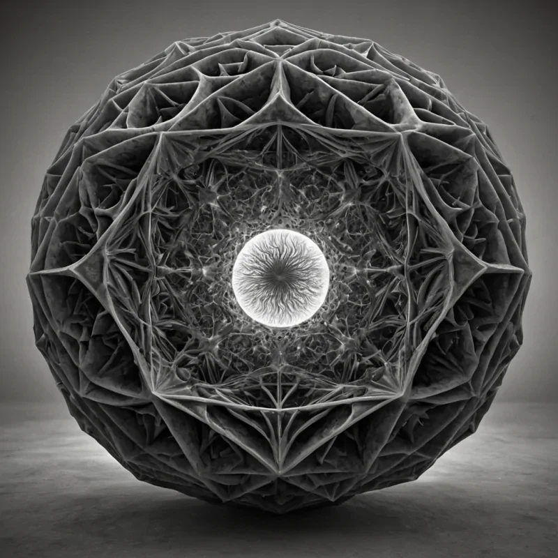 A single, selfilluminating spore of compressed silence, shaped like a perfect, nonreflective dodecahedron of reversed time and unformed stillness, drifts through the center of a vast, inverted archive composed of the solidified breaths of a civilization that communicated through the duration of synchronized, silent humming of the same unhummed lullaby. The spore does not resonateit unhumms, each pulse dissolving a layer of harmonic potential that never coalesced into a shared melody, reforming into ephemeral, moonstonethreaded afterimages shaped like the negative space between two lips that never parted in unison during the same moment of mutual lull. The archive is not textualit is