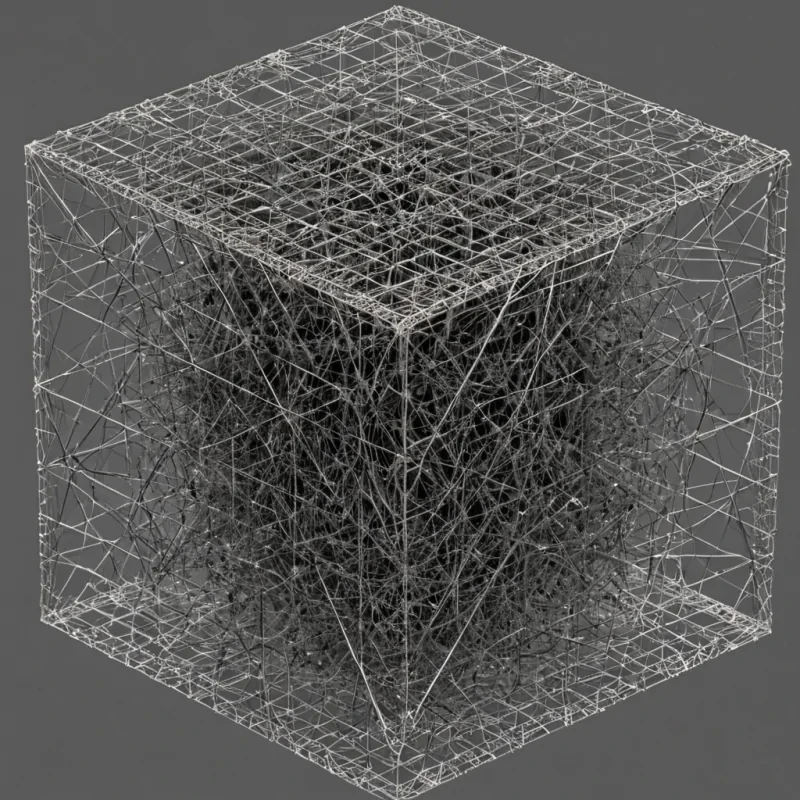 A single, selfreplicating lattice of solidified static, shaped like a 59dimensional hypercube of inverted frequency and unformed noise, pulses at the center of a vast, inverted datastream composed entirely of petrified transmissions and suspended moments of unreceived signals. The lattice does not transmitit untransmits, each node dissolving a layer of communicative potential that never coalesced into a shared message, reforming into ephemeral, neonthreaded afterimages shaped like the negative space between two receivers that never synced in the same moment of mutual decoding. The datastream is not digitalit is a stratified expanse of compressed silence, each packet a fossilized whisper held just before the first frequency was modulated into