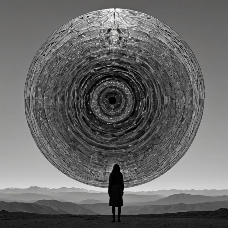 A single, selfsiphoning membrane of liquid shadow, shaped like a 47dimensional tessellation of inverted memory and unformed nostalgia, pulses at the center of a vast, inverted observatory of petrified starlighteach lens forged from the solidified gaze of a civilization that measured identity not by reflection, but by the duration of synchronized, breathless silence held just before the first mirror was ever permitted to reveal a face in a world where selfhood was not forbidden, but never asked for. The membrane does not absorbit unremembers, each refractive layer shedding a fragment of emotional resonance that never coalesced into a shared past, reforming into ephemeral, onyxthreaded afterimages shaped like the negative space