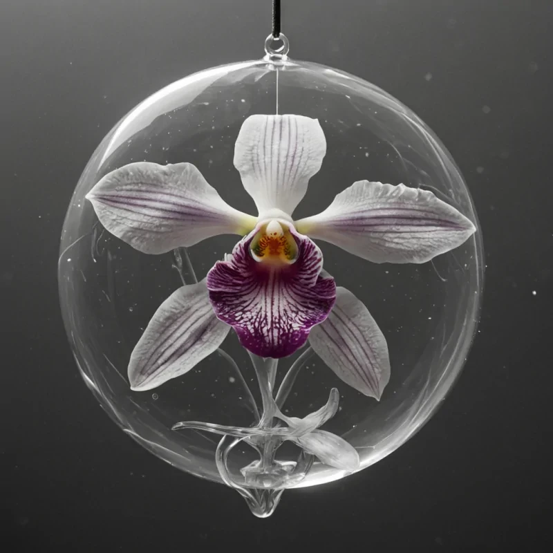 A single, selfigniting filament of solidified silence burns through the core of a floating, inverted clockwork orchid suspended in the stratosphere of a neutron star, its structure not metal or petal but woven from the thermal afterimage of a thousand unspoken goodbyes that never left the lips of the departed. The filament does not combustit unremembers, each flicker unraveling a farewell into its original stillness, releasing a wave of negative entropy that dissolves the fabric of time into a mist of obsidian, crystalline echoes, each one etched with the chromatic residue of a hand that never reached. The orchids stamen are not organicthey are fossilized moments of hesitation, each one a