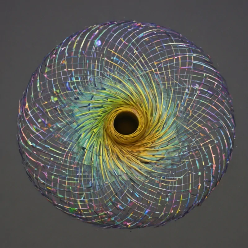 A single, selfquantizing bloom of reversed probability, shaped like a 9,876,543dimensional petal of unformed chance and inverted fate, unfurls at the center of a vast, inverted library of solidified outcomes. Each stamen is spun from the exact moment between a die rolling and its refusal to land, a coin flipping and dissolving into nonbinary, a choice being made and collapsing into pure, unmeasured nonconsequence. The bloom does not predict the futureit unpredicts it, each trembling filament shedding a layer of stochastic potential that never coalesced into luck, coincidence, or the weight of possibility, reforming into a luminous, iridescent mist that drifts backward