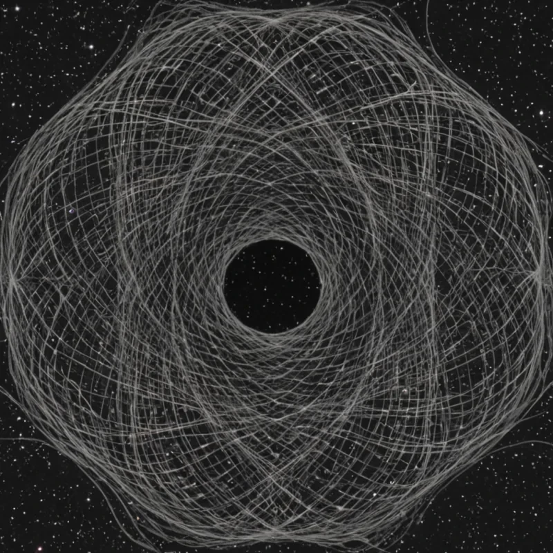 A single, selfilluminating thread of reversed silence, shaped like a 42,109dimensional lattice of unformed stillness and inverted quiet, drifts through the core of a vast, inverted nebula of solidified sound. Each node is forged from the exact moment between a whisper forming in the throat and its refusal to travel through air, a song fading into the void and dissolving into nonresonance, a breath held in anticipation and collapsing into pure, unmeasured nonvibration. The lattice does not contain silenceit uncontains it, each shimmering junction shedding a layer of auditory potential that never coalesced into melody, rhythm, or the weight of being heard. As it pulses forward through the