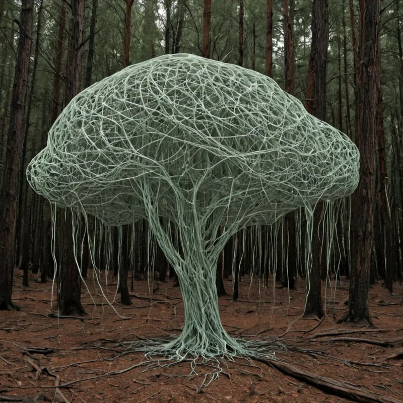 A single, selfrewriting thread of solidified thought, shaped like a 53dimensional lattice of inverted logic and unformed reasoning, pulses at the center of a vast, inverted dataforest composed entirely of petrified algorithms and suspended moments of uncomputed decisions. The thread does not processit unthinks, each node unraveling a layer of cognitive potential that never coalesced into a shared conclusion, reforming into ephemeral, emeraldthreaded afterimages shaped like the negative space between two neurons that never fired in the same moment of mutual insight. The forest is not digitalit is a stratified expanse of compressed abstraction, each tree a fossilized hypothesis held just before the first variable was ever assigned a value in