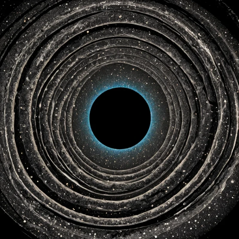 A single, selfrewriting tangle of liquid silence, shaped like a coiled, nonEuclidean ribbon of unspoken names, drifts through the center of a vast, inverted observatory suspended in the vacuum between two nonrotating black holes. The ribbon does not unravelit unnames, each loop dissolving a layer of identity that never formed, reforming into ephemeral, iridescent constellations shaped like the negative space between two breaths that never shared the same weight of recognition. The observatory is not glass or steelit is a layered expanse of petrified observation, each lens etched with the thermal residue of a gaze that was almost returned, its surfaces humming with the faint, subson