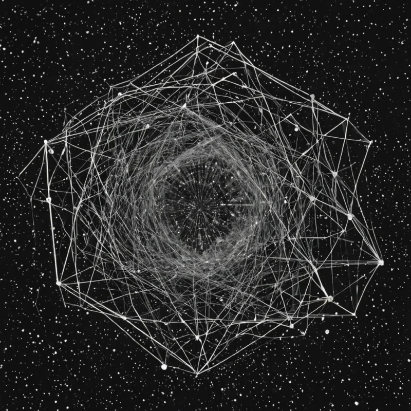 A single, selfrewriting constellation of reversed memory, shaped like a 7,893dimensional lattice of unformed recollection and inverted nostalgia, drifts through the center of a vast, inverted archive of solidified forgetting  each data crystal carved from the exact moment between a name forming on the tongue and its refusal to be spoken, a photograph fading into static and dissolving into nonvisual silence, a scent lingering in the air and collapsing into pure, unmeasured nonassociation. The constellation does not store the past  it unstores it, each fraying node shedding a layer of mnemonic potential that never coalesced into coherent experience, reforming into ephemeral, jadethreaded afterimages shaped like the negative