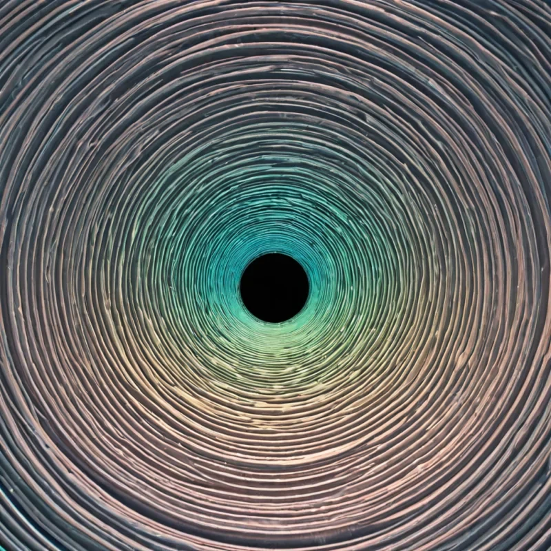 A single, selfreplicating arch of solidified sound waves, each harmonic frequency rendered as a translucent, iridescent filament of pure vibration, stretches across the center of a vast, still void composed entirely of compressed silence. The arch does not standit resonates, emitting not light, but a low, subsonic hum that bends space into concentric rings of visible pressure, each ring etched with the faint, shimmering script of a word that was never spoken aloud. The void beneath is not emptyit is a thick, gelatinous layer of solidified breath, its surface rippling with the thermal afterimage of a whisper that traveled backward through time. Above, the ceiling is not skyit is a mirror