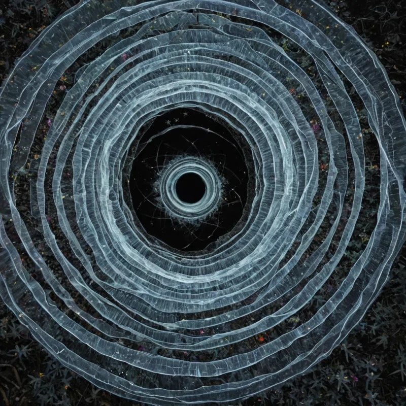 A single, selfsiphoning vortex of liquefied moonlight spirals through the core of a floating, inverted garden of petrified laughter, its structure not soil or root but woven from the thermal afterimage of a thousand unshared secrets whispered into the void between stars. The vortex does not drainit unwhispers, each rotation unraveling a confessional into its original silence, releasing a wave of negative entropy that dissolves the fabric of intimacy into a mist of iridescent, crystalline breaths, each one etched with the chromatic echo of a smile that never formed. The gardens flowers are not bloomingthey are frozen moments of revelation, each petal a hollowedout echo of a truth that never left