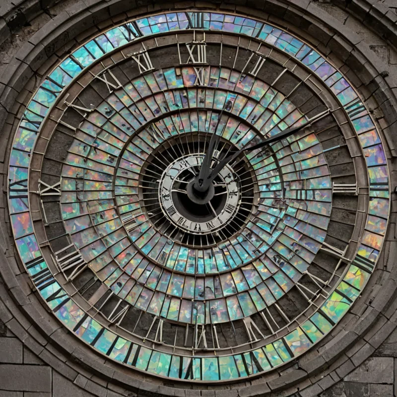 A single, selfgenerating spiral of iridescent static rotates at the center of a floating, inverted clocktower built from the fused remnants of a thousand unchimed bells that never rang, its structure not iron or stone but woven from the electromagnetic residue of a single, unspoken countdown that never reached zero. The spiral does not spinit decays in reverse, unraveling each pulse into a cascade of microfractures that emit a faint, harmonic hum detectable only by the wind, absorbing the ambient silence of a world that forgot how to count. The clocktowers face is not glassit is a mosaic of petrified breaths, each tile etched with the thermal afterimage of a second that never passed, its hands