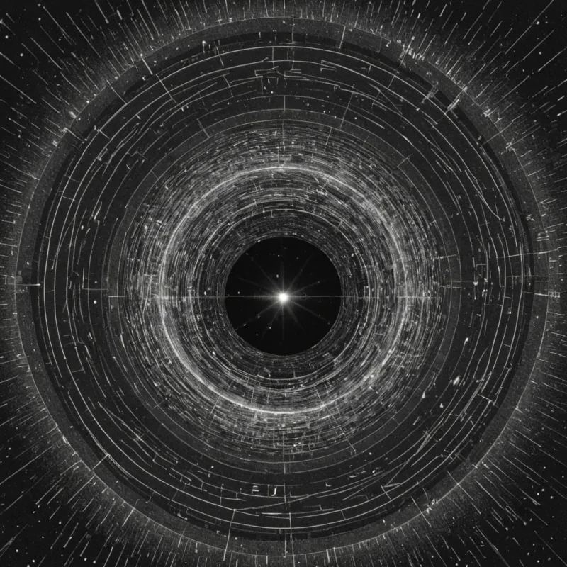 A single, selfsilencing echo of reversed perception, shaped like a 3,000,000dimensional lens of unformed sight and inverted cognition, hovers at the center of a vast, inverted observatory of solidified blindness. Each facet is etched from the exact moment between an eye focusing on a distant star and its refusal to register light, a camera shutter closing and dissolving into nonexposure, a mind attempting to comprehend a shape and collapsing into pure, unmeasured nonrecognition. The lens does not capture visionit uncaptures it, each refracting edge shedding a layer of optical potential that never coalesced into clarity, depth, or the weight of being perceived. As it rotates in