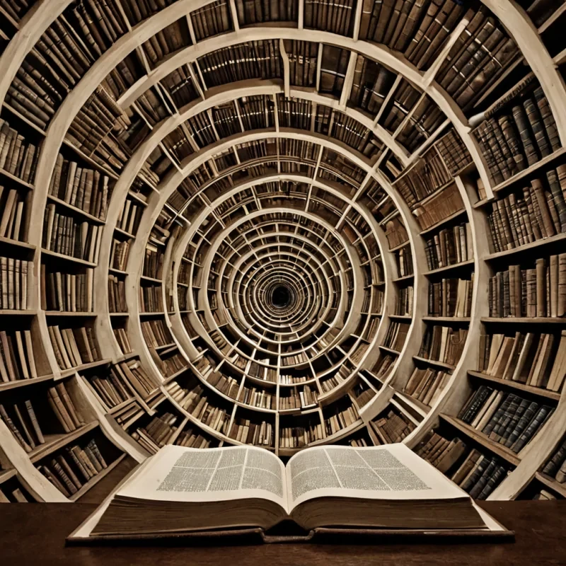 A single, selferoding scroll of woven silence, shaped like a spiral of inverted breath patterns, drifts through the center of a vast, inverted library composed of compressed, unopened books from a civilization that communicated through the duration of synchronized, silent turning of pages that never existed. The scroll does not unwriteit unreads, each unraveling strand dissolving a layer of narrative that never coalesced into a shared story, reforming into ephemeral, onyxveined afterimages shaped like the negative space between two fingers that never brushed the same spine in the same moment of mutual anticipation. The library is not architecturalit is a stratified expanse of petrified potential, each shelf a fossilized moment of unread possibility