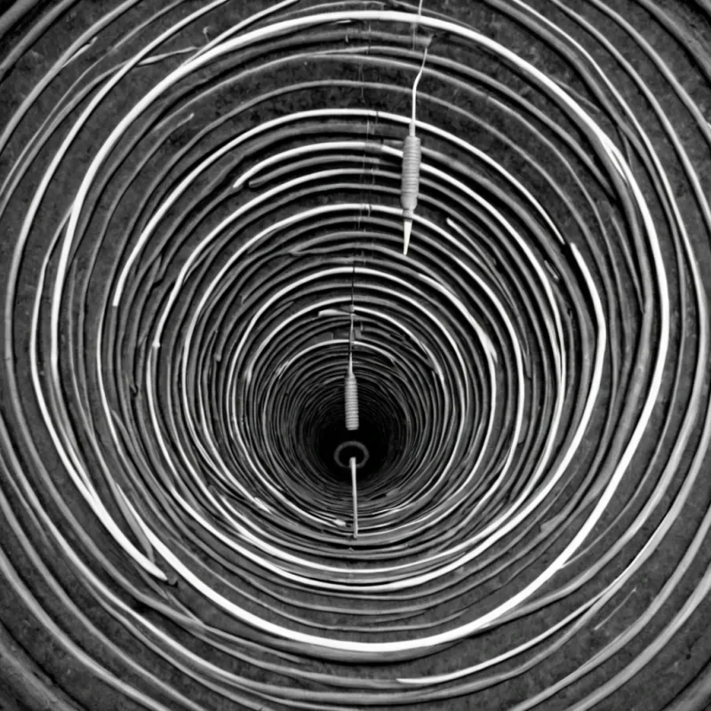 A single, selfsiphoning vortex of reversed resonance, shaped like a 17,342dimensional spiral of unformed vibration and inverted frequency, pulses at the center of a vast, inverted cathedral of solidified soundlessness. Each coil is spun from the exact moment between a tuning fork striking and its refusal to ring, a voice forming in the throat and dissolving into nonharmonic, a heartbeat syncing with a distant drum and collapsing into pure, unmeasured nonrhythm. The vortex does not amplify soundit unamplifies it, each spiraling filament shedding a layer of acoustic potential that never coalesced into melody, pulse, or the weight of being heard. As it rotates backward through the cathedrals frozen arch