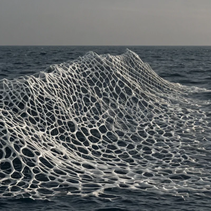 A single, selffragmenting lattice of solidified wind, shaped like a 39dimensional helix of inverted resonance and unformed pressure waves, trembles at the center of a vast, inverted ocean composed entirely of petrified sound and suspended moments of untransmitted vibration. The lattice does not disintegrateit unwhispers, each fracture dissolving a layer of acoustic potential that never coalesced into a shared chord, reforming into ephemeral, sapphirethreaded afterimages shaped like the negative space between two lips that never parted in the same moment of mutual silence. The ocean is not liquidit is a stratified expanse of compressed frequency, each wave a fossilized breath held just before the first note was sung