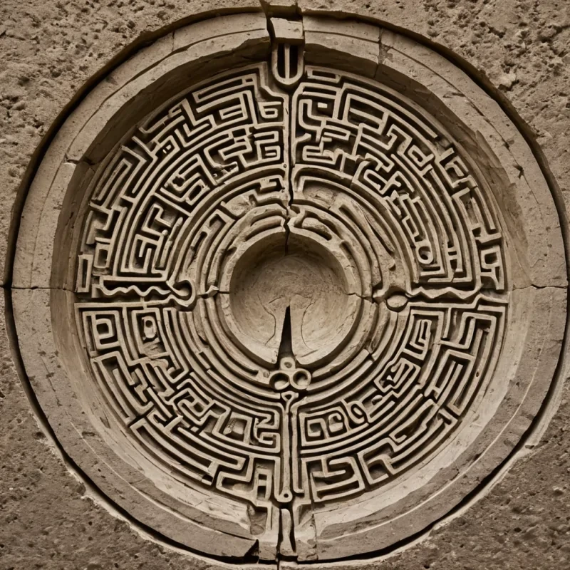 A single, selferoding glyph of liquid geometry, shaped like a 14dimensional Mbius ribbon of reversed symmetry and unformed language, drifts through the center of a vast, inverted labyrinth of petrified silenceeach wall carved from the fossilized pause between two unspoken words in a civilization that measured meaning not by communication, but by the duration of synchronized, breathless hesitation held just before the first syllable was ever permitted to fracture the air in a world where speech was not forbidden, but never needed. The glyph does not writheit unreads, each shimmering edge shedding a layer of semiotic potential that never coalesced into a shared lexicon, reforming into ephemeral, chalcedony