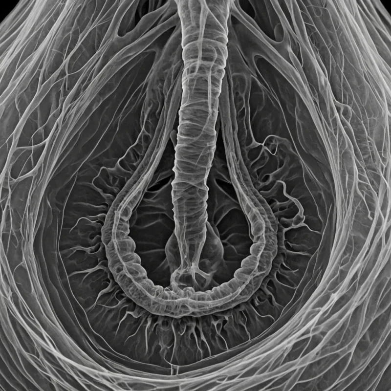 A single, selfigniting filament of reversed breath, shaped like a 317dimensional spiral of unformed inhalation and inverted oxygen, thrums at the center of a vast, inverted lung of solidified stillnesseach alveolar sac carved from the exact moment between a gasp forming and its refusal to be taken, a sigh escaping and dissolving into nonrespiratory mist, a heartbeat syncing and collapsing into pure, unmeasured pause. The filament does not breatheit unbreathes, each trembling strand shedding a layer of vital potential that never coalesced into a shared rhythm, reforming into ephemeral, emeraldthreaded afterimages shaped like the negative space between two chests that never rose in un