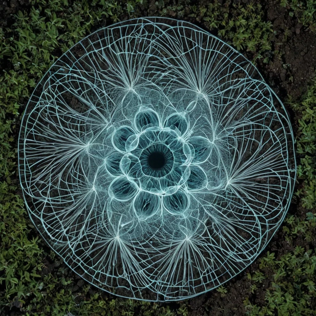 A single, selforganizing cluster of bioluminescent dust, shaped like a 9dimensional toroidal lattice of inverted empathy and unformed connection, pulses gently at the center of a vast, inverted garden of forgotten gestureseach petal carved from the solidified breaths of a civilization that measured intimacy not by touch, but by the duration of synchronized, silent pauses held just before the first hand was ever extended in a world where physical contact was never allowed. The dust does not glowit unfeels, each particle shedding a layer of emotional resonance that never coalesced into a shared warmth, reforming into ephemeral, rosequartz veined afterimages shaped like the negative space between two palms that never met in the same