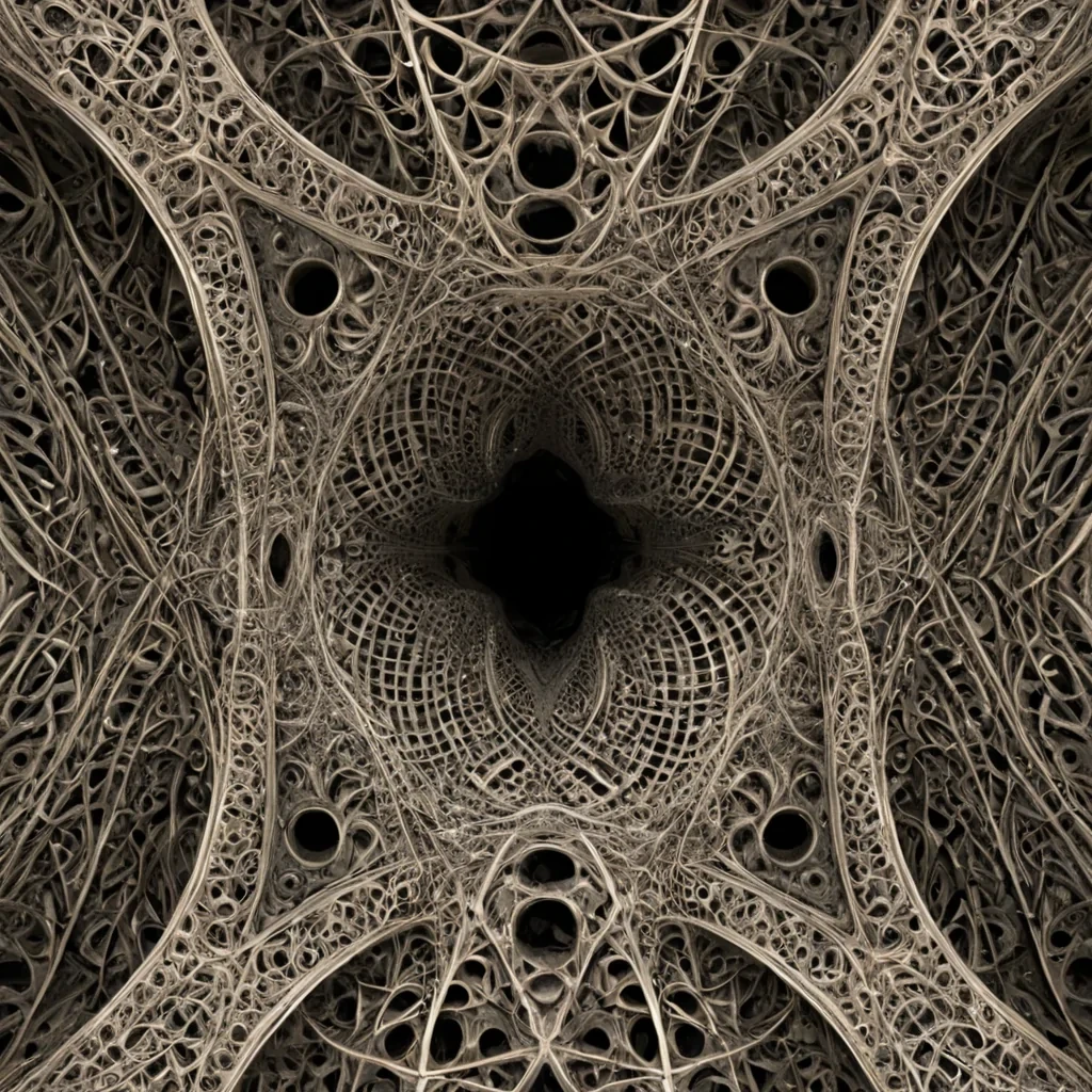 A single, selfresonating fractal of reversed language, shaped like a 23,401dimensional lattice of unformed syntax and inverted meaning, pulses at the center of a vast, inverted cathedral of solidified silenceeach pillar carved from the exact moment between a word forming on the tongue and its refusal to be spoken, a sentence written in the margin and dissolving into nonsemantic void, a whisper carried on breath and collapsing into pure, unmeasured noncommunication. The fractal does not convey thoughtit unconveys it, each branching filament shedding a layer of linguistic potential that never coalesced into coherent expression, reforming into ephemeral, topazlaced afterimages shaped like the negative space between syll