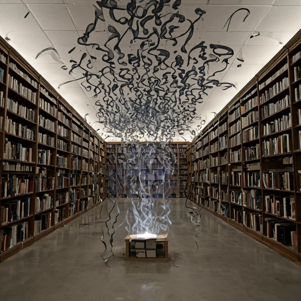 A single, selfrewriting thread of quantum ink spirals through the core of a floating, inverted library of unburned pages suspended in the vacuum between two collapsing moments of unspoken literature. The thread does not writeit unwrites, each pulse dissolving a sentence into its original blankness, releasing a wave of zeroentropy silence that fractures the fabric of narrative into a drifting mist of iridescent, geometric voids, each one etched with the thermal afterimage of a story that never began in a world that never read. The librarys shelves are not made of woodthey are woven from the thermal residue of unlit candles placed on the desks of a thousand neverborn authors, each one a hollowedout echo of a