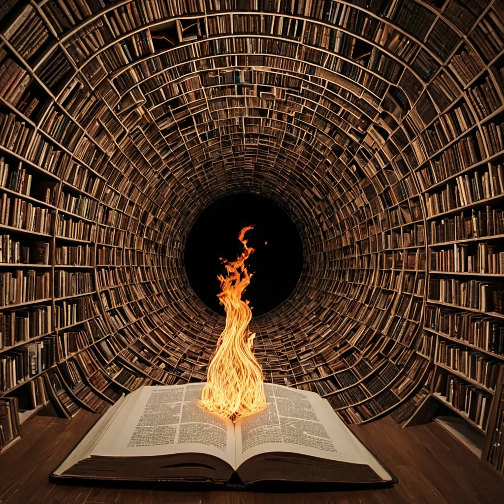 A single, selfigniting thread of compressed silence, shaped like a 23dimensional torus of inverted entropy and unformed stillness, drifts through the center of a vast, inverted library of unspoken futureseach book bound in the solidified breaths of a civilization that measured progress not by invention, but by the duration of synchronized, silent breaths held just before the first spark was ever allowed to ignite in a world where fire was never discovered. The thread does not burnit unburns, each coil shedding a layer of thermal potential that never coalesced into a shared warmth, reforming into ephemeral, amethystveined afterimages shaped like the negative space between two hands that never held a flame in